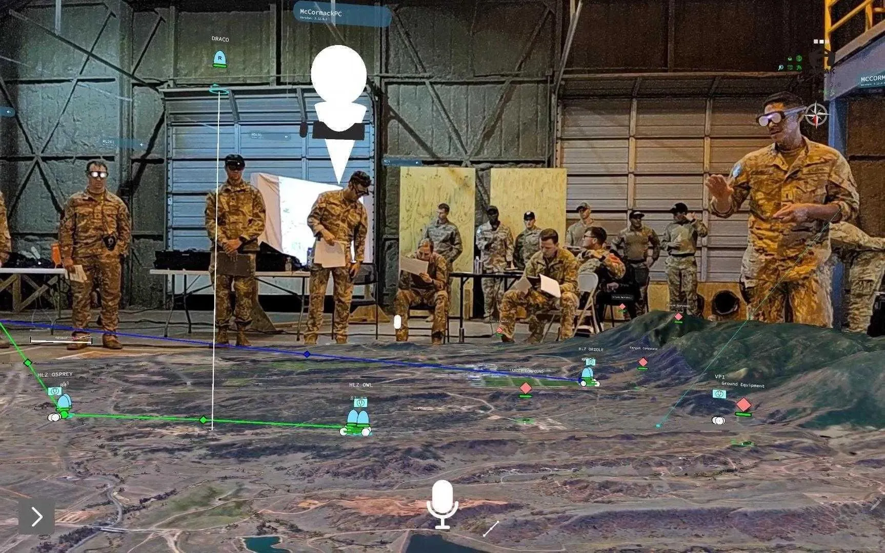 ARTAK mixed reality application in use
